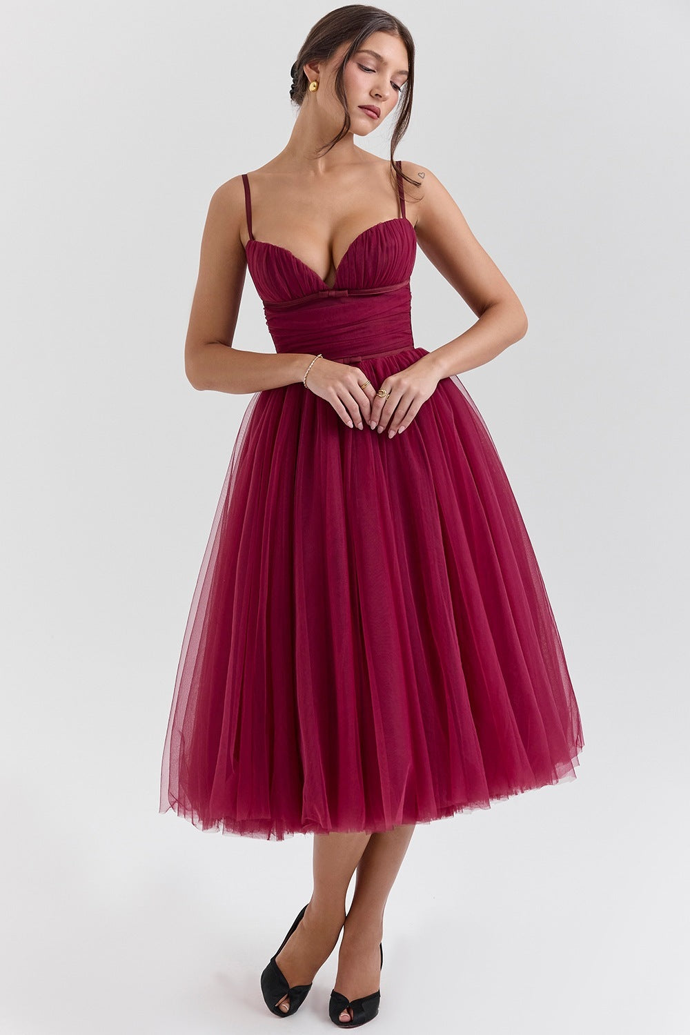 Sling Backless Dress Christmas Banquet